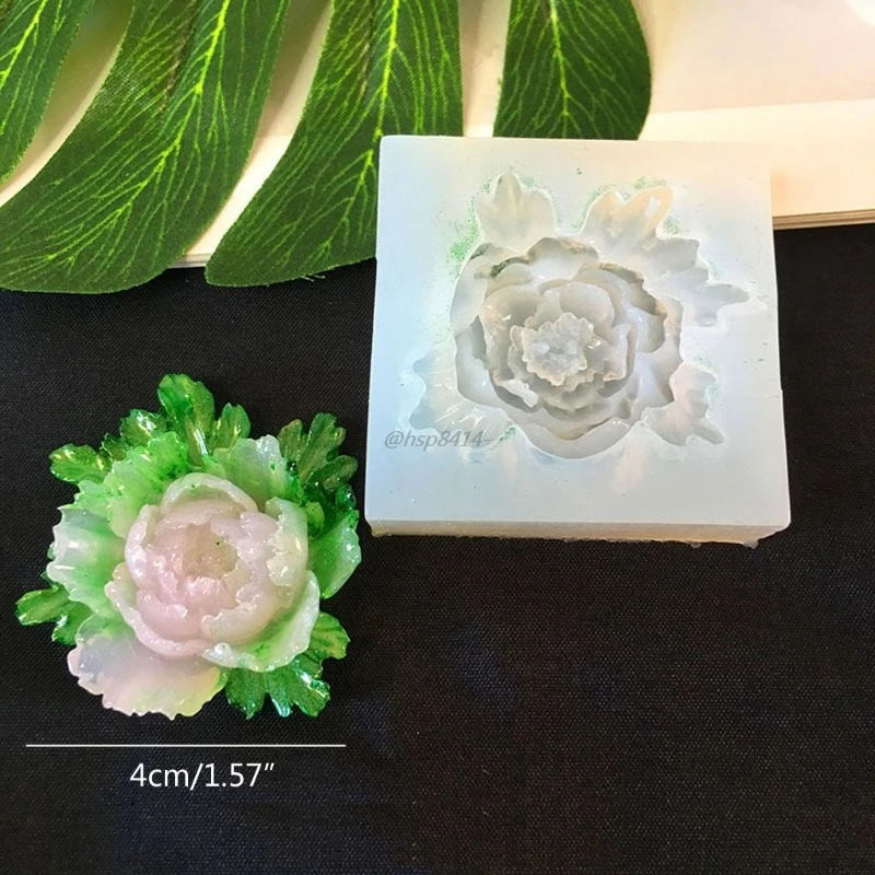 DIY Flower Silicone Molds Epoxy Resin Camellia Peony Daisy Lotus Flower Jewlery Making Tools