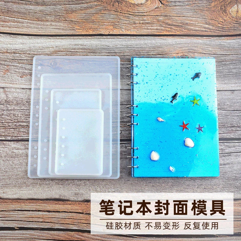 DIY silicone crystal Epoxy notebook mold B5 A5 A6 A7 high mirror cover mold