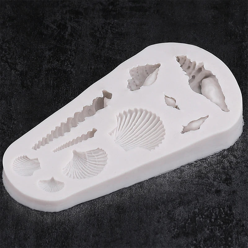 2021 New Sea Animal Mold DIY Seahorse Sea Star Shell Fudge DIY Chocolate Silicone Mold Cake Decor Accessories Epoxy Resin Mold