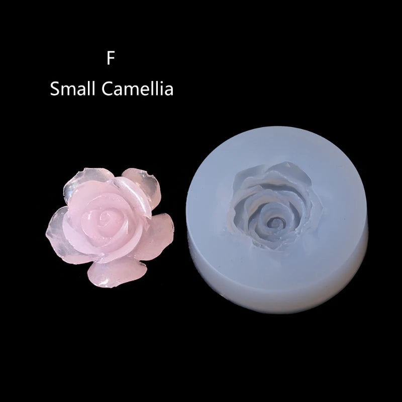 DIY Flower Silicone Molds Epoxy Resin Camellia Peony Daisy Lotus Flower Jewlery Making Tools