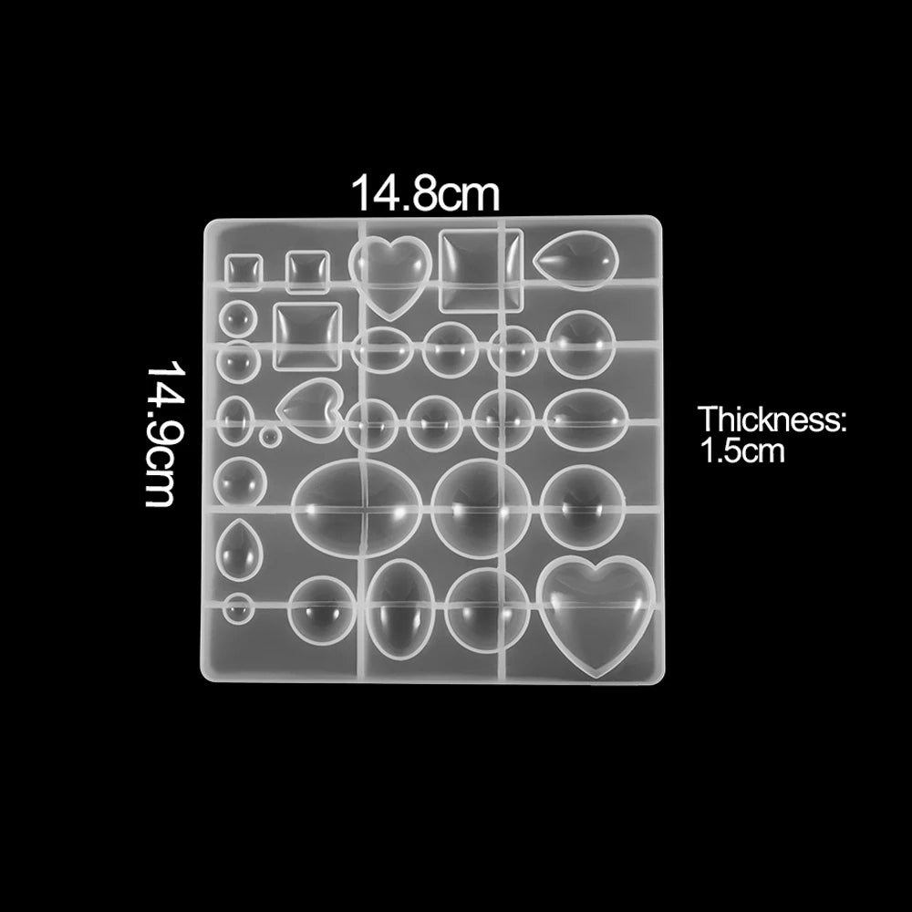 1Pcs Heart Love Pendant Epoxy Casting Molds Kits Mixed Style UV Silicone Resin Molds For DIY Jewelry Making Findings Supplies