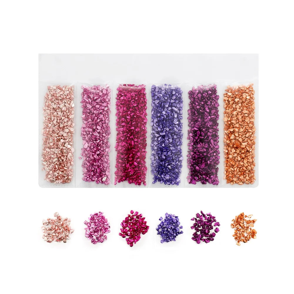 20/50g Glass Metal Crushed Stone Filler DIY Table Decoration Cake Fruit Coaster Filling Decorative Crystal For Epoxy Resin Mold