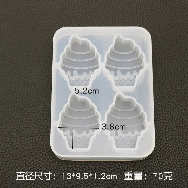 DIY Ice Cream Popsicle Silicone Mold Kawaii Food Cabochon DIY Decoden Supplies Sweet Deco Resin Craft UV Resin Mold Summer Deco