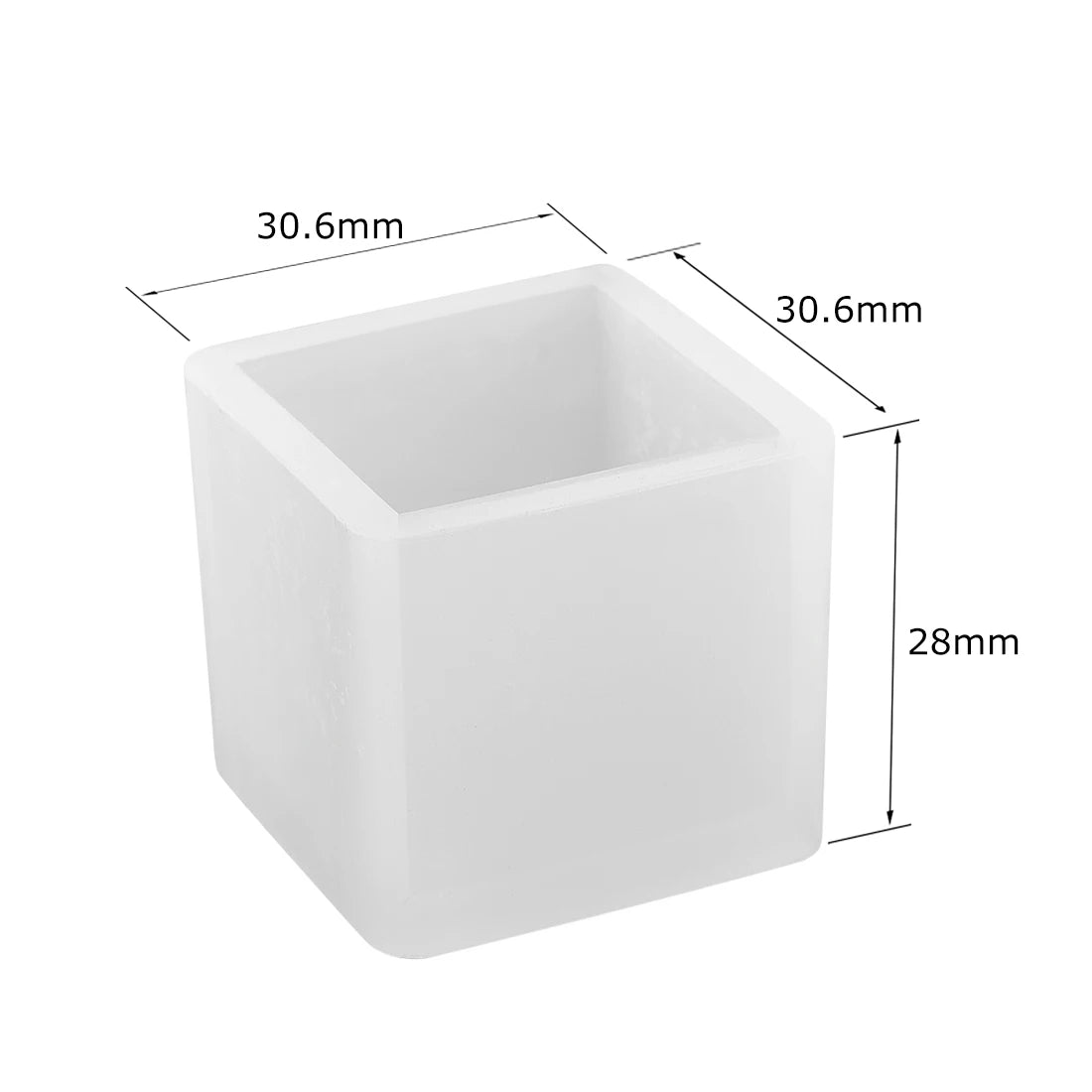 Cuboid Cube Resin Mold Crystal Epoxy Silicone Mold DIY Jewelry Pendant Storage Tray Mold Square Rectangular Casting Accessories