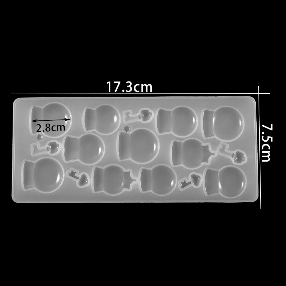 1Pcs Heart Love Pendant Epoxy Casting Molds Kits Mixed Style UV Silicone Resin Molds For DIY Jewelry Making Findings Supplies