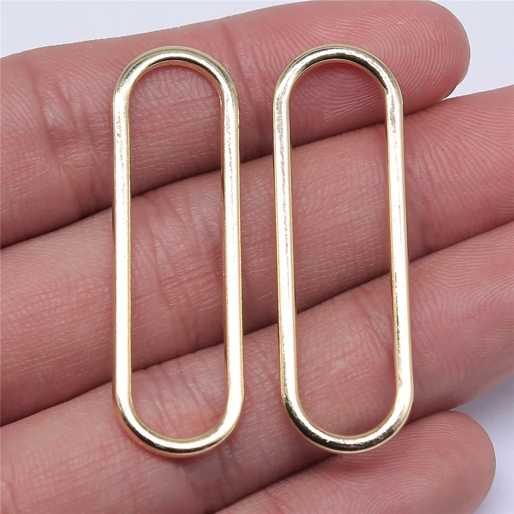 10pcs High Quality KC Gold Color Plated Geometry Charms For Earring Making Hollow Frame Bezel Border Molds UV Epoxy Resin Molds