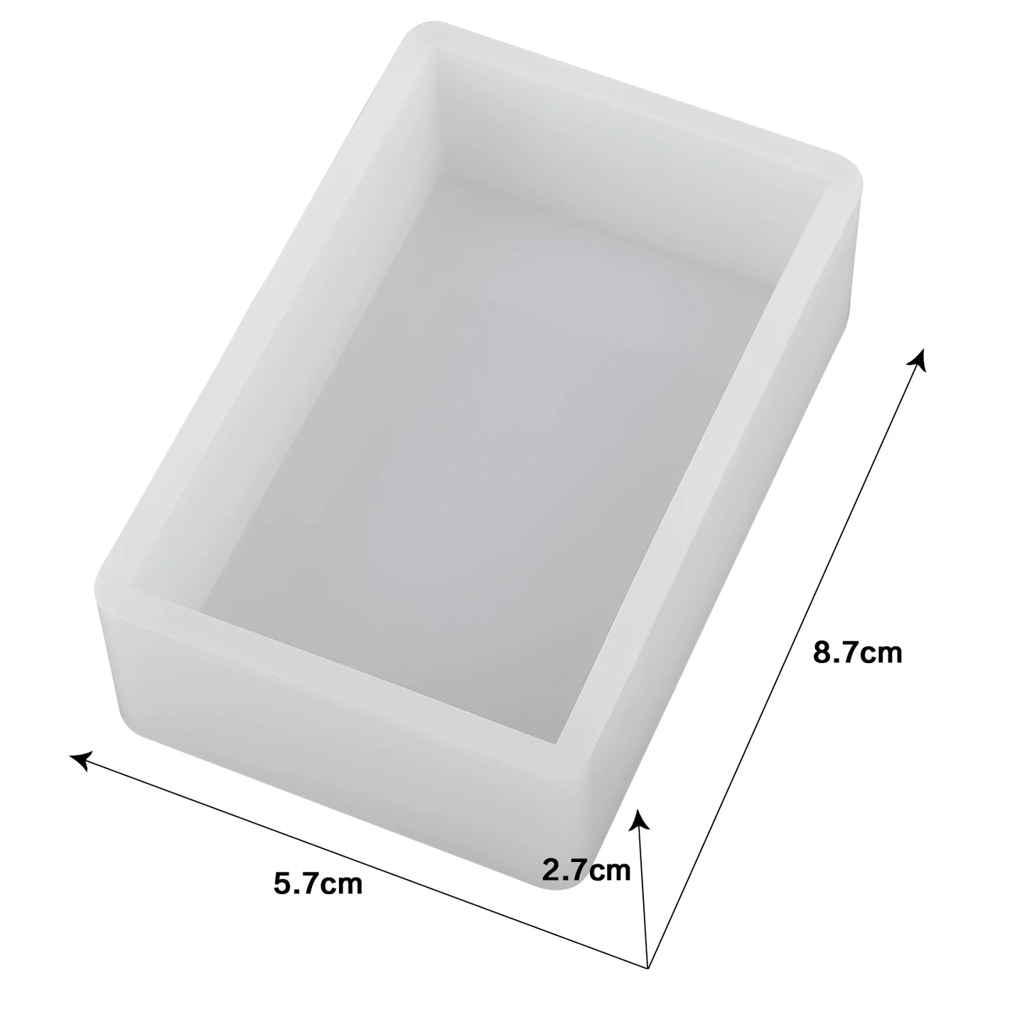 Cuboid Cube Resin Mold Crystal Epoxy Silicone Mold DIY Jewelry Pendant Storage Tray Mold Square Rectangular Casting Accessories