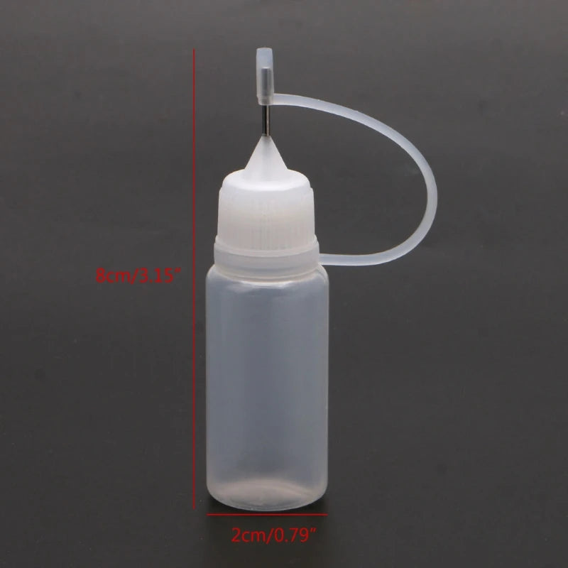 10Pcs 5-100ml Epoxy Resin Mold Small Gaps Coloring Bottles With Syringe Needle Handling Resin Colorant Details Craft Tools