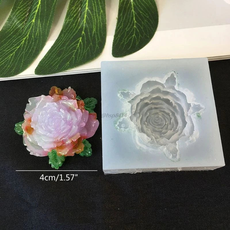 DIY Flower Silicone Molds Epoxy Resin Camellia Peony Daisy Lotus Flower Jewlery Making Tools