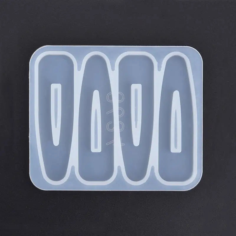 DIY Epoxy Resin Hair Clip Hairpin Silicone Mold Handmade Crystal Resin Casting Molds Resin Jewelry Making Resin Casting Moulds