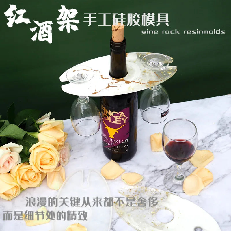 DIY Crystal Epoxy Resin Mold Wine Glass Holder Wine Holder Silicone Mold For Resin