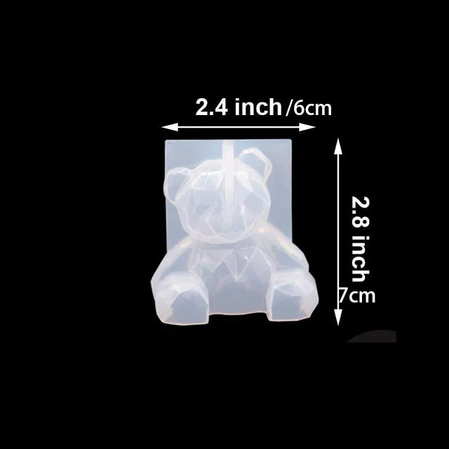 1pc 3D Animal Resin Molds Wolf Rabbit Dog Bear Epoxy Silicone Moulds DIY Crafts Casting Mold For Home Accessories