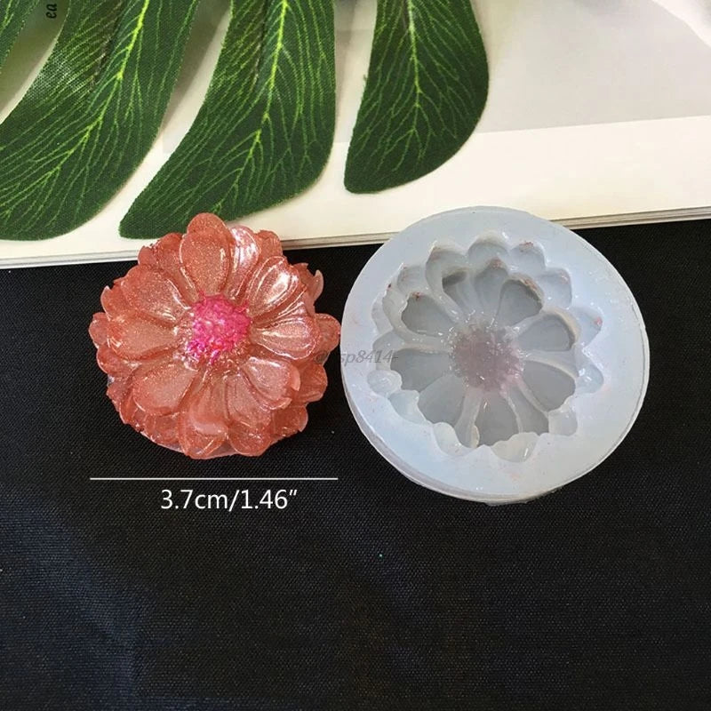 DIY Flower Silicone Molds Epoxy Resin Camellia Peony Daisy Lotus Flower Jewlery Making Tools