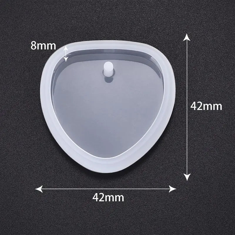 1/6pcs Keychain Pendant Silicone Mold Set DIY Pendant Crystal Epoxy Resin Mold Round Rectangle Pendants Jewelry Making