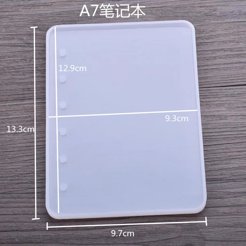 DIY silicone crystal Epoxy notebook mold B5 A5 A6 A7 high mirror cover mold