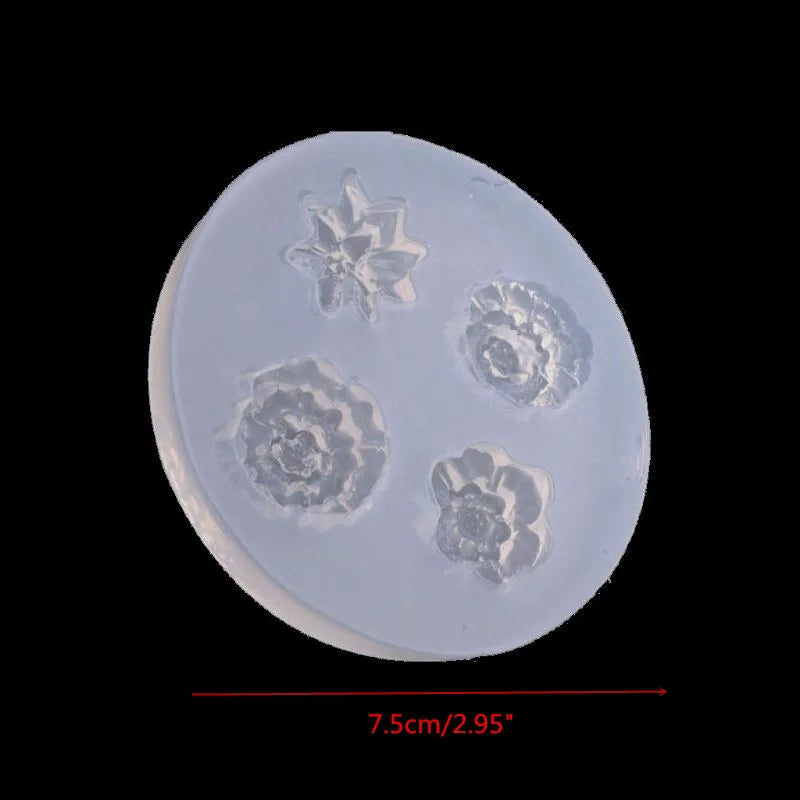 DIY Flower Silicone Molds Epoxy Resin Camellia Peony Daisy Lotus Flower Jewlery Making Tools