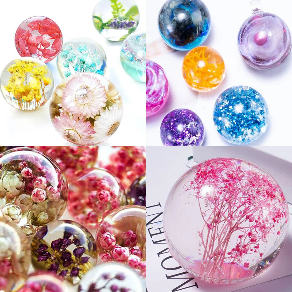 20-100mm 3D Transparent Ball Shape Silicone Mold For Planet Ball Epoxy Resin Mould DIY Epoxy Resin Pendants Crafts Decoration