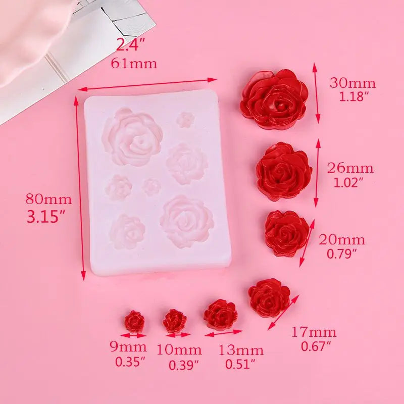 DIY Flower Silicone Molds Epoxy Resin Camellia Peony Daisy Lotus Flower Jewlery Making Tools