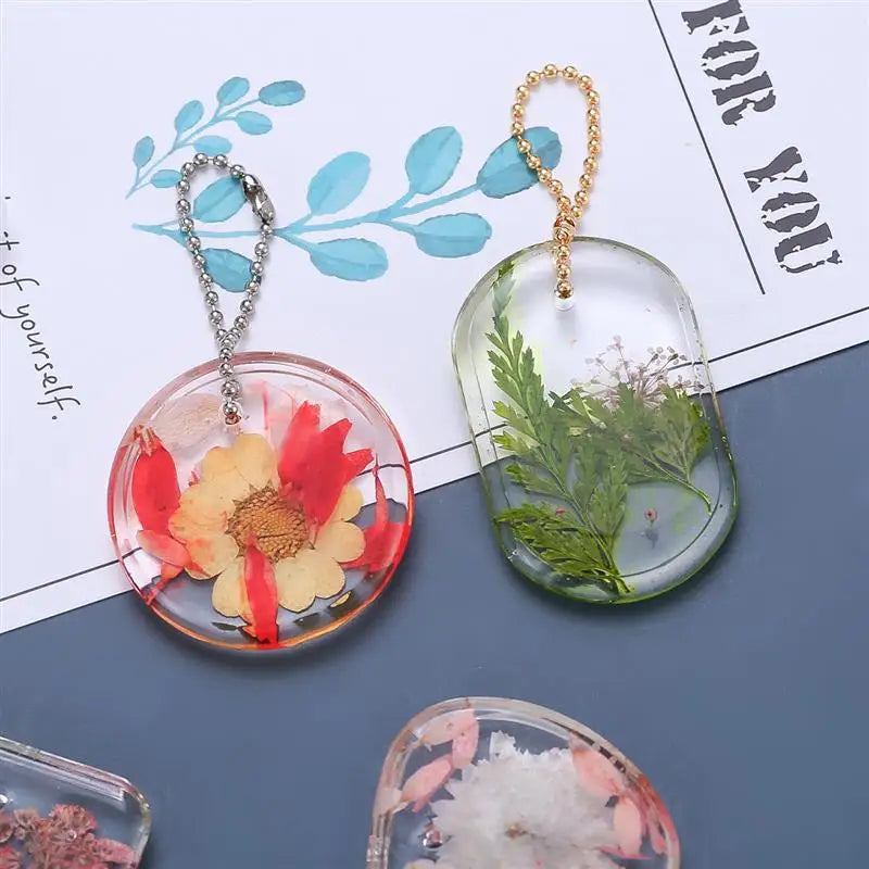 1/6pcs Keychain Pendant Silicone Mold Set DIY Pendant Crystal Epoxy Resin Mold Round Rectangle Pendants Jewelry Making