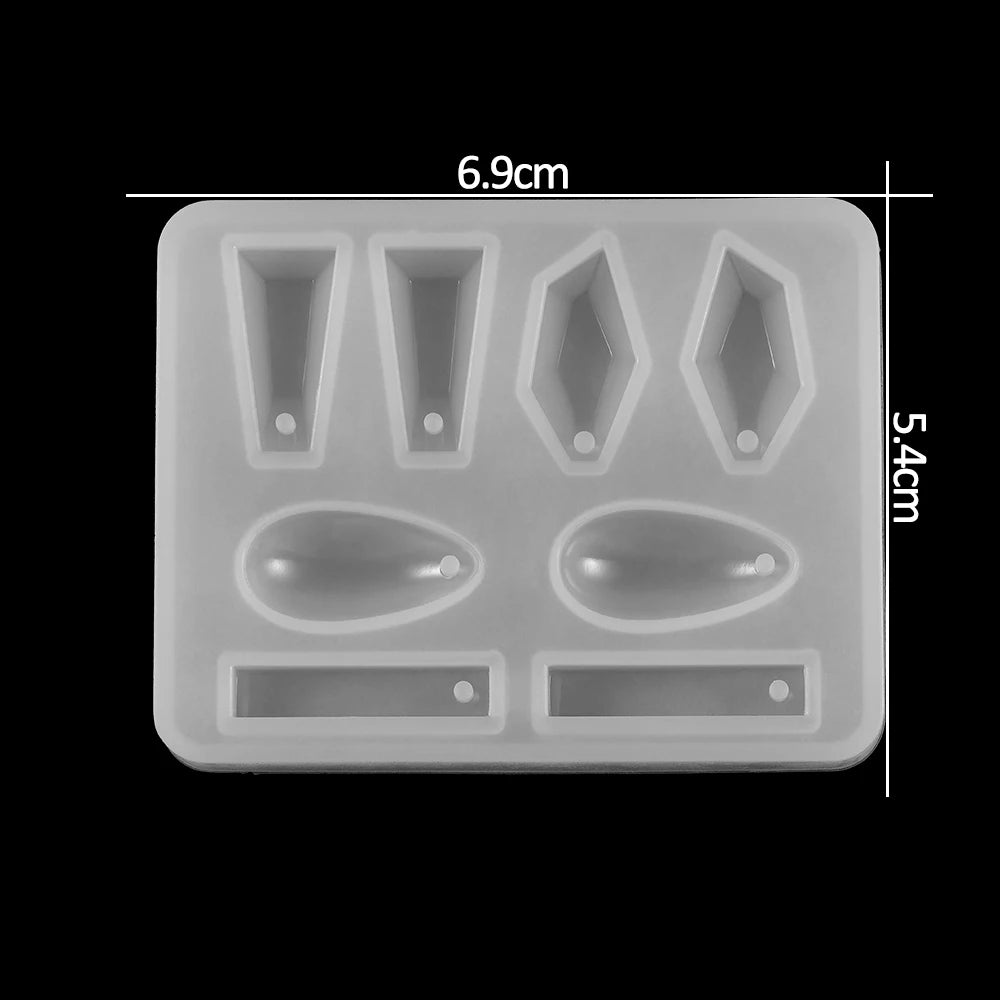 1Pcs Heart Love Pendant Epoxy Casting Molds Kits Mixed Style UV Silicone Resin Molds For DIY Jewelry Making Findings Supplies