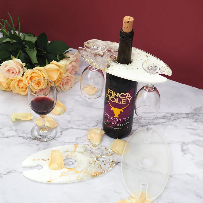 DIY Crystal Epoxy Resin Mold Wine Glass Holder Wine Holder Silicone Mold For Resin