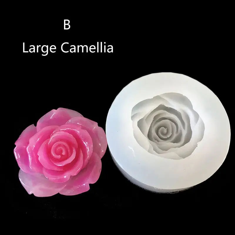 10 Styles 3D Flower Silicone Mold Resin Camellia Peony Daisy Lotus Flower Pendant Jewlery Making Tools Epoxy Resin Molds