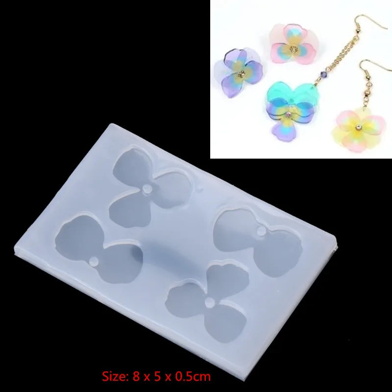 DIY Flower Silicone Molds Epoxy Resin Camellia Peony Daisy Lotus Flower Jewlery Making Tools