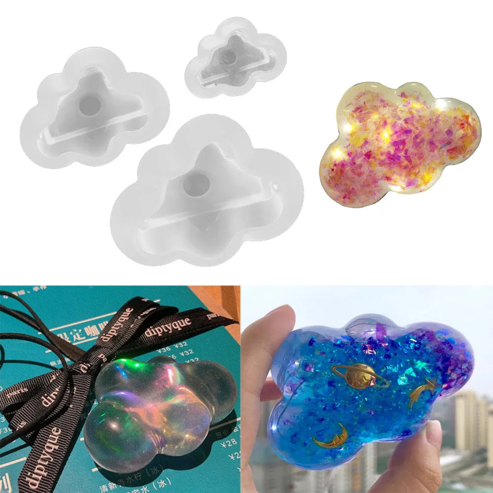 3D Cloud Silicone Resin Epoxy Molds Ice Cube Candy Soap Candle Epoxy Resin Mold Cake Decoration  For DIY Jewelry Baking Tools