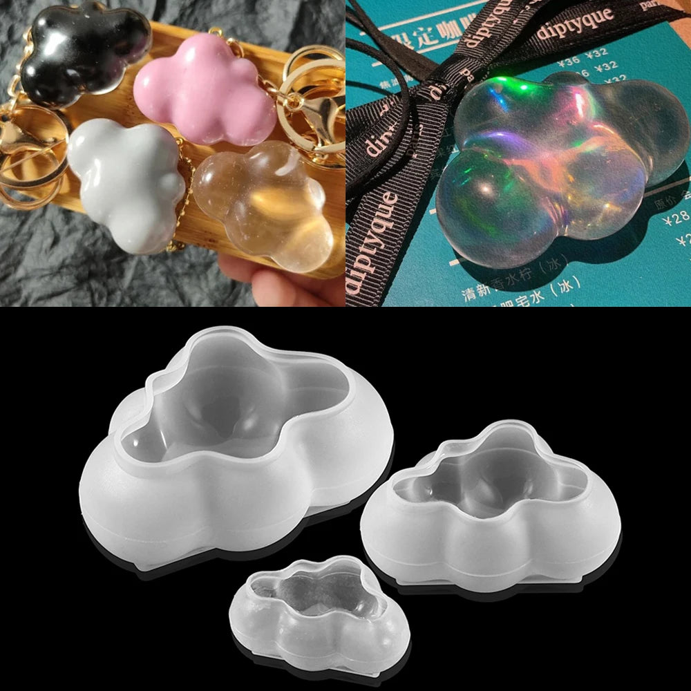 3D Cloud Silicone Resin Epoxy Molds Ice Cube Candy Soap Candle Epoxy Resin Mold Cake Decoration  For DIY Jewelry Baking Tools