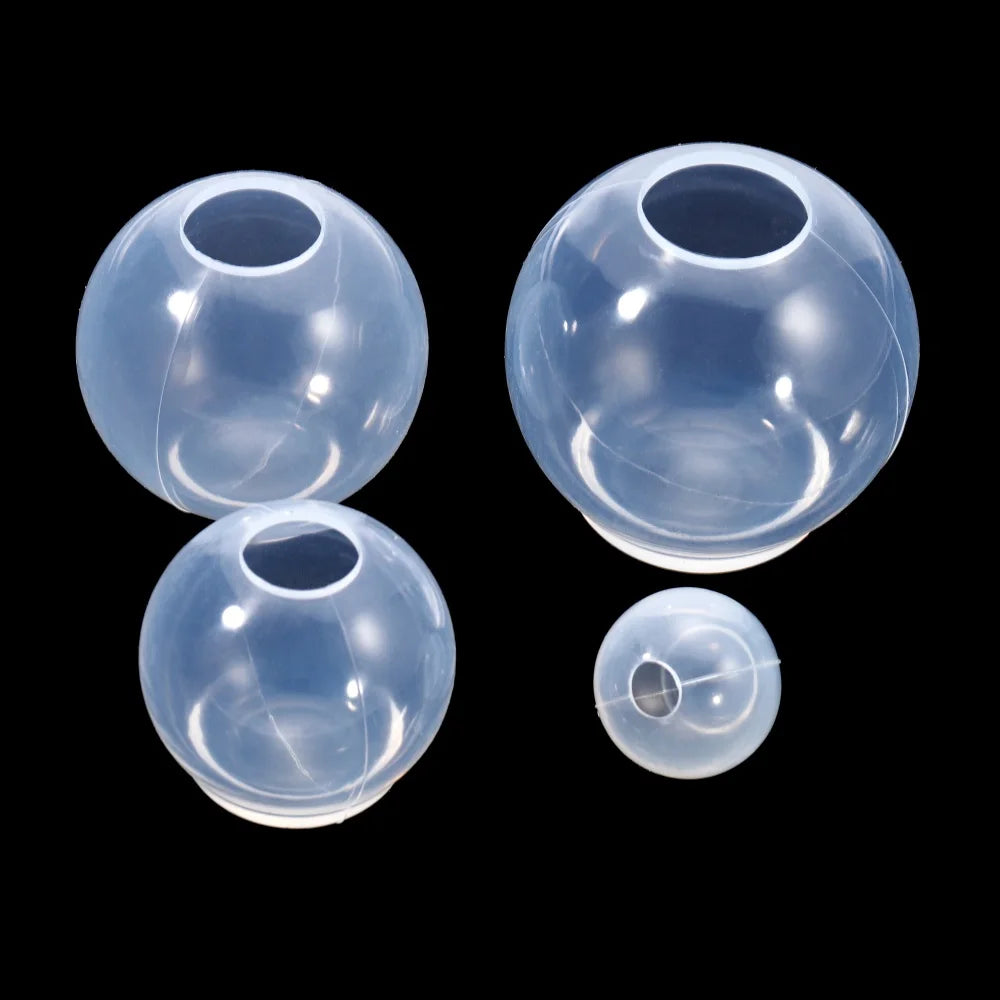 20-100mm 3D Transparent Ball Shape Silicone Mold For Planet Ball Epoxy Resin Mould DIY Epoxy Resin Pendants Crafts Decoration