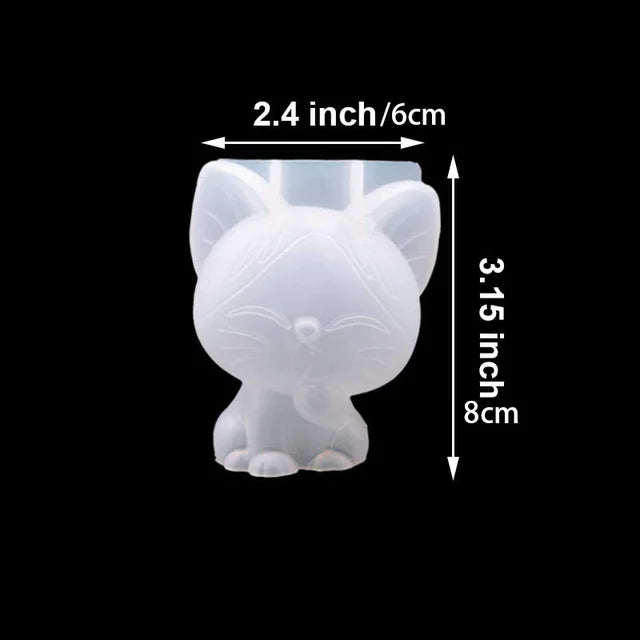 1pc 3D Animal Resin Molds Wolf Rabbit Dog Bear Epoxy Silicone Moulds DIY Crafts Casting Mold For Home Accessories