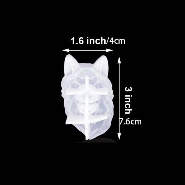 1pc 3D Animal Resin Molds Wolf Rabbit Dog Bear Epoxy Silicone Moulds DIY Crafts Casting Mold For Home Accessories