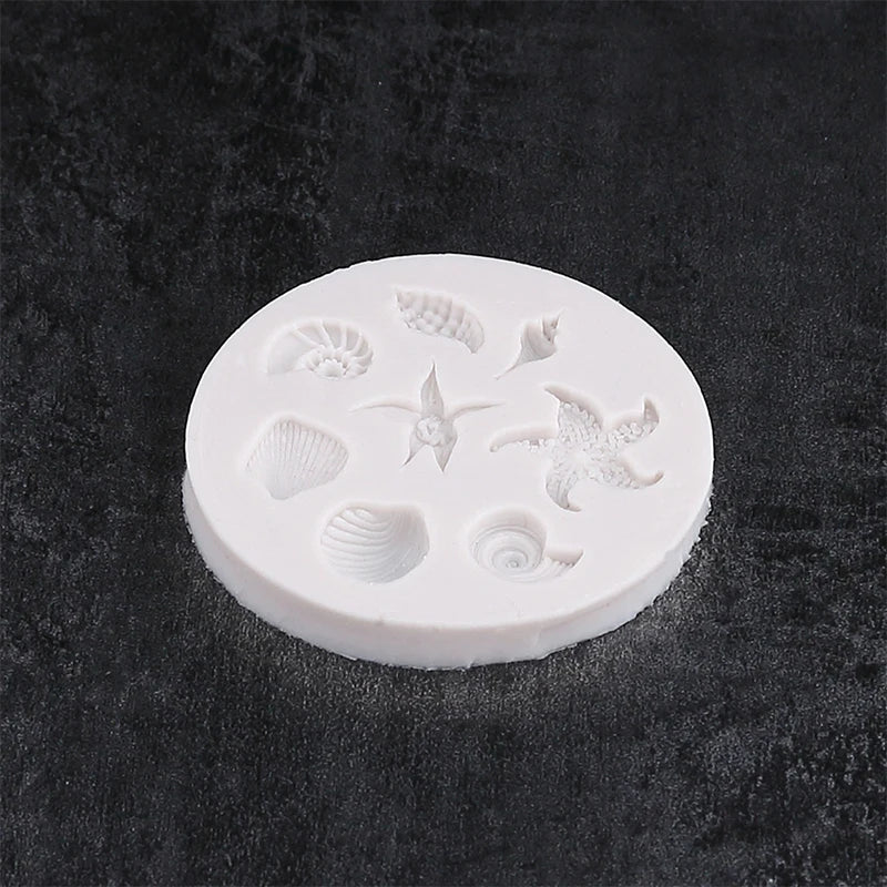 2021 New Sea Animal Mold DIY Seahorse Sea Star Shell Fudge DIY Chocolate Silicone Mold Cake Decor Accessories Epoxy Resin Mold