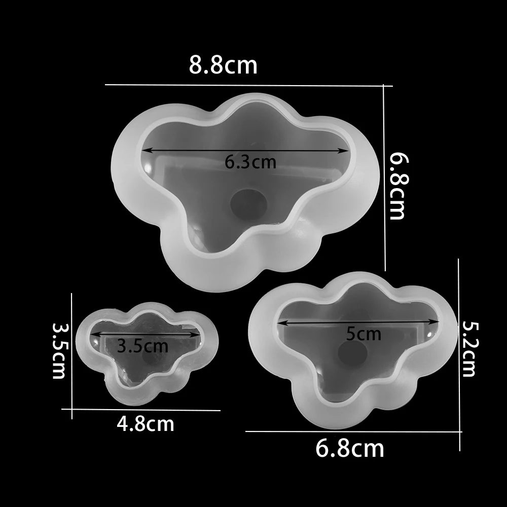 3D Cloud Silicone Resin Epoxy Molds Ice Cube Candy Soap Candle Epoxy Resin Mold Cake Decoration  For DIY Jewelry Baking Tools