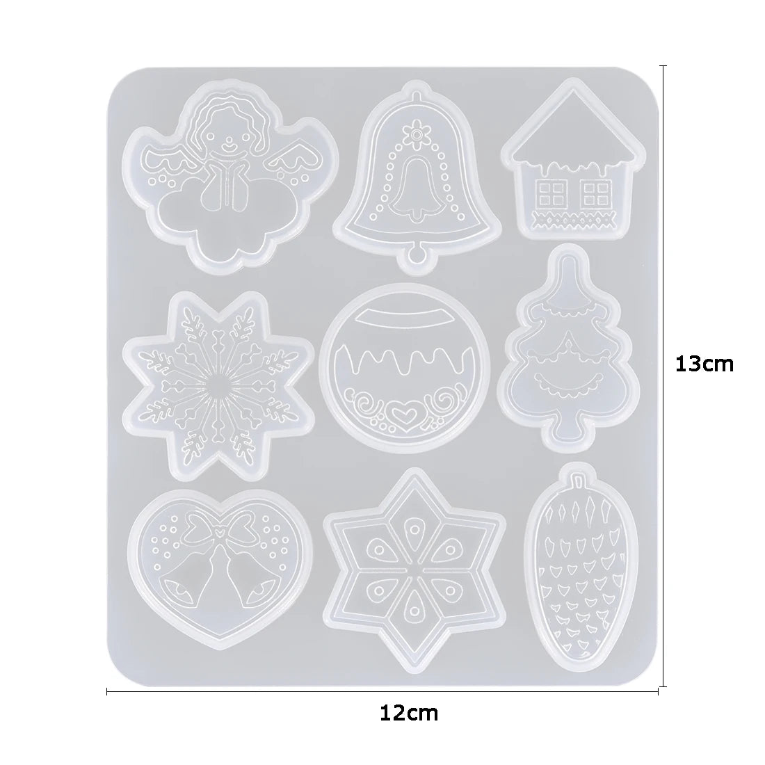 Christmas Mold DIY Resin Crystal Epoxy Mold Snowflake Elk Pendant Keychain Listing Jewelry Silicone Mold Set For Resin