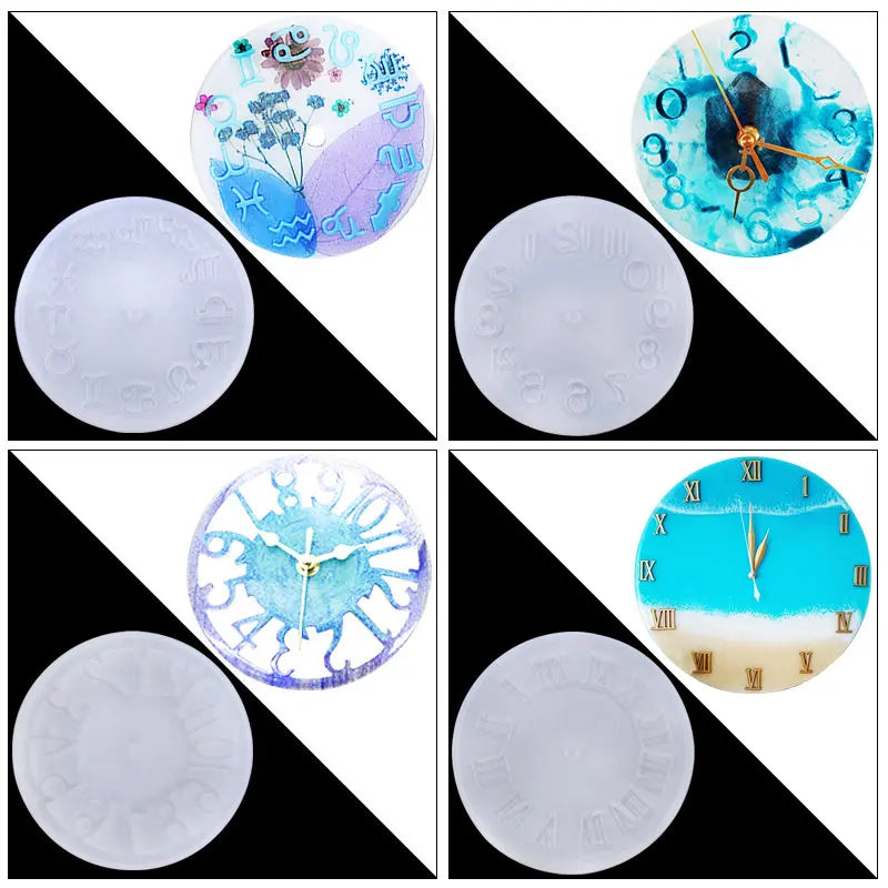 10cm 15cm Epoxy Resin Mold Silicone Clock Mold Clock Casting Tools Handmade Jewelry making Tool DIY Crafts Jewelry Accessories