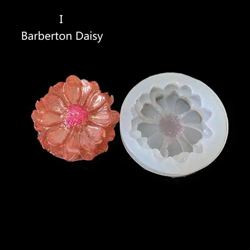 10 Styles 3D Flower Silicone Mold Resin Camellia Peony Daisy Lotus Flower Pendant Jewlery Making Tools Epoxy Resin Molds