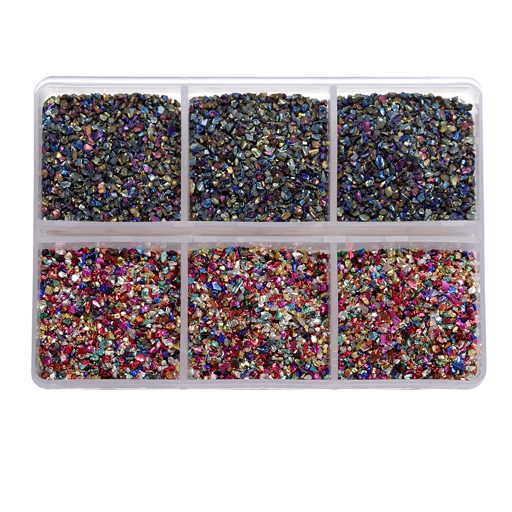 30g/Box Crushed Glass Stones Resin Filling Irregular Broken Stone for DIY Epoxy Resin Mold Crafts Nail Art Decoration Material