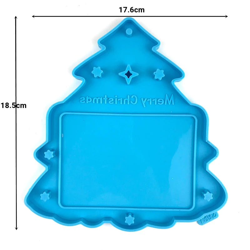 Christmas Photo Picture Frame Epoxy Resin Silicone Mold Casting Mould for DIY Craft Form Supplies Home Decoration Gift Making