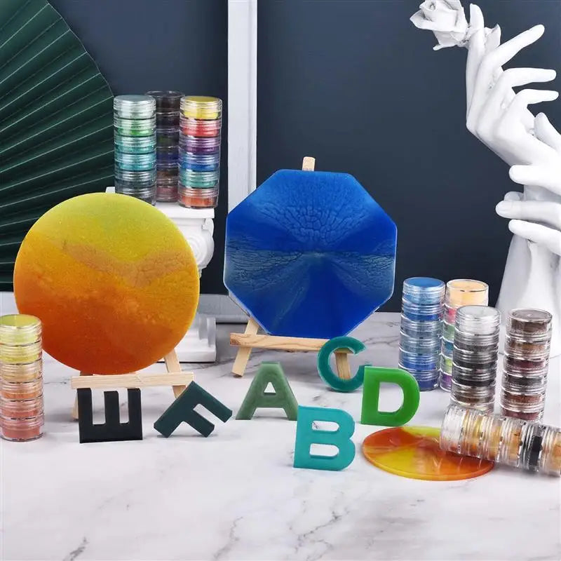 6Colors/Set Pearl Powder Pigment Resin Mold Colorant Dye Pearlescent Epoxy Resin Pigment for DIY Epoxy Resin Crafts Supplies