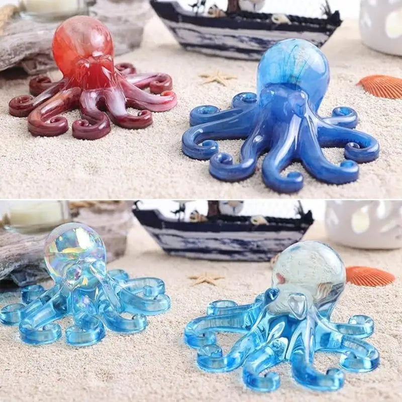 DIY Ornament Crystal Epoxy Resin Mold Ocean Octopus Mirror Silicone Mold