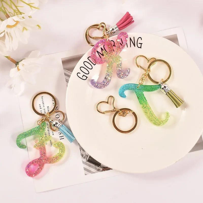 26 English Letter Keychain Silicone Mold DIY Earrings Pendant Decoration Jewelry Accessories Food Ice Baking Epoxy Resin Molds