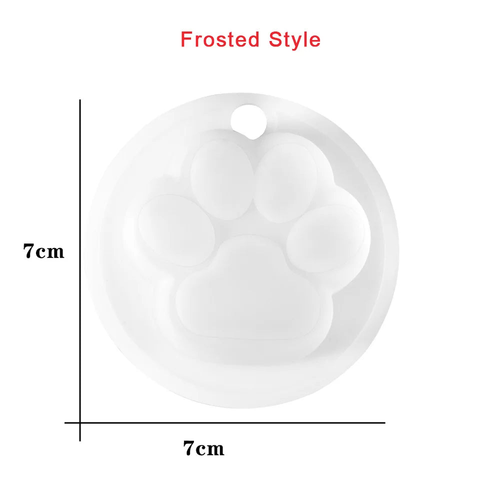 Cat Paw Silicone Mold Keychain Pendants Epoxy Resin Mould for DIY Pendant Epoxy Resin Molds Crafts Jewelry Making Accessories