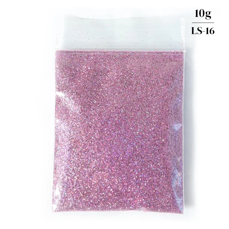 10g Holographic Glitter For Epoxy Resin Filling Laser Gold Silver Fine Powder Loose Sequins Silicone Mold Tumbler Art DIY Crafts