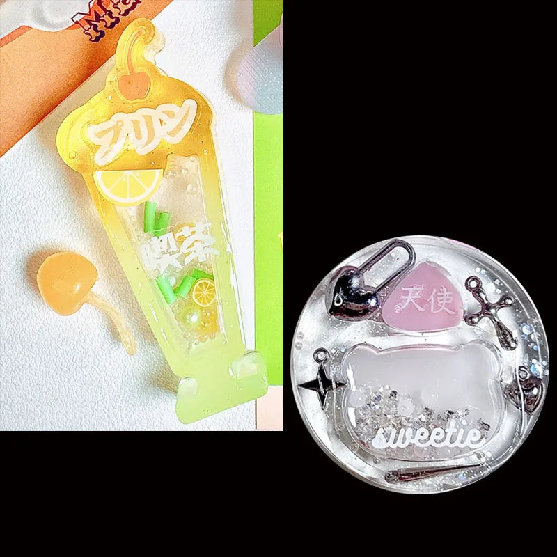 DIY Drink Cup Ice Cream Dessert Shaped Silicone Epoxy Resin Mold Jewelry Mold Jewelry Accessories for Keychain