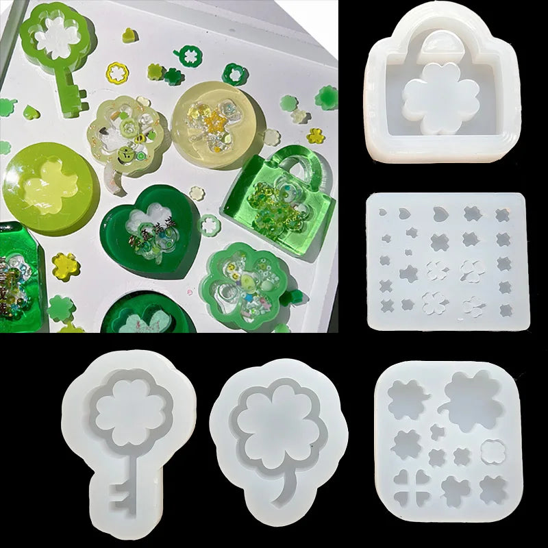 DIY Leaf Lock and Key Shaped Silicone Resin Mold Jewery Epoxy Resin Moulds Jewelry Tools Jewelry Accessories