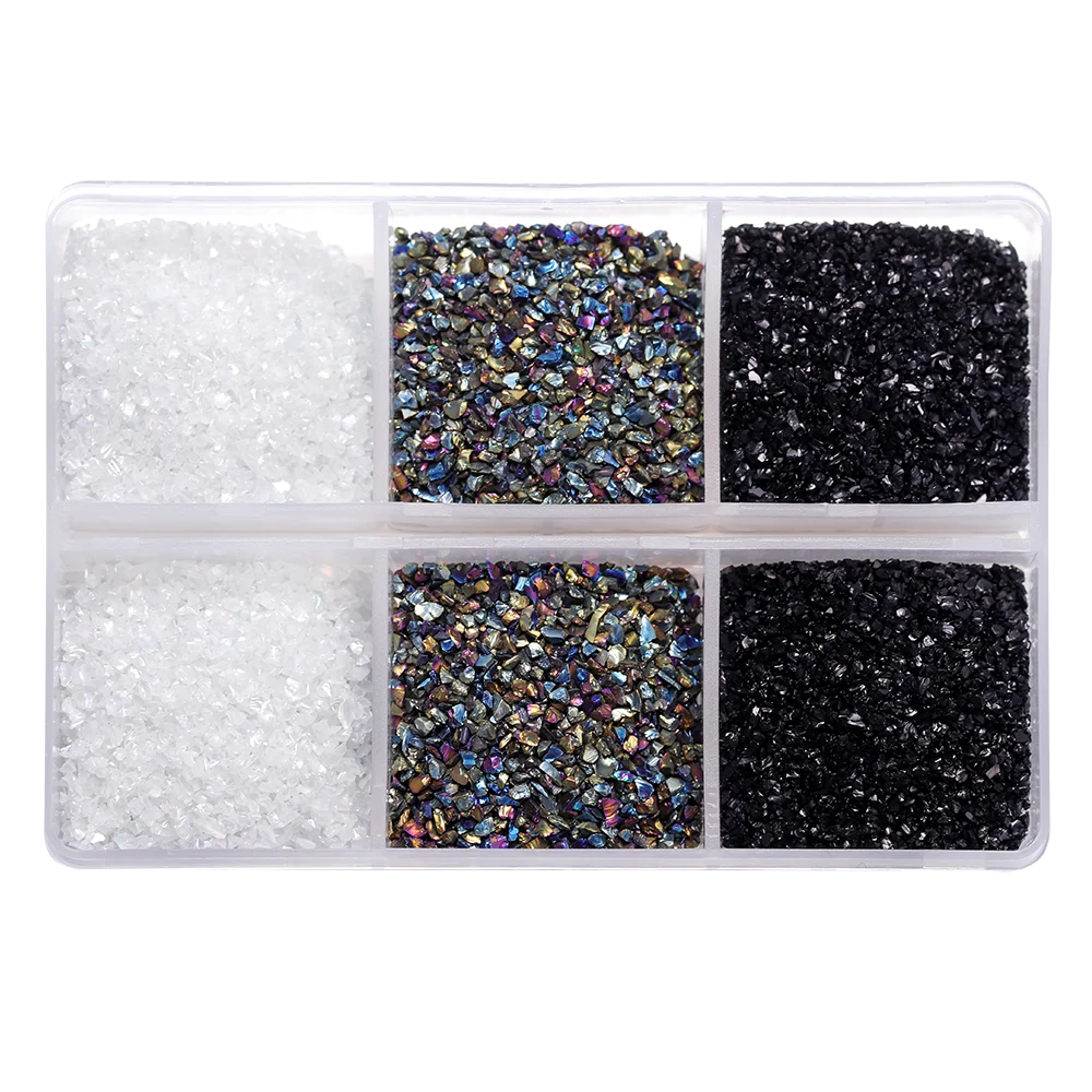 30g/Box Crushed Glass Stones Resin Filling Irregular Broken Stone for DIY Epoxy Resin Mold Crafts Nail Art Decoration Material