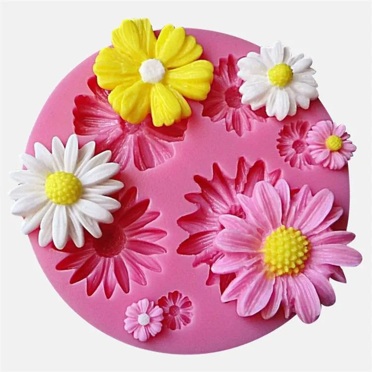 3D Flower Silicone Molds Fondant Craft Cake Candy Chocolate Sugarcraft Ice Pastry Baking Tool Mould