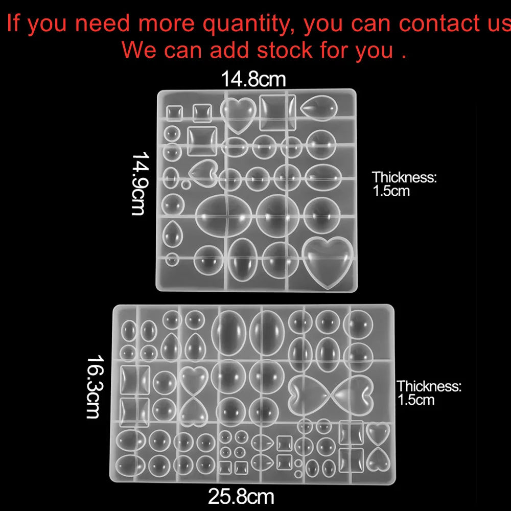 1Pcs Heart Love Pendant Epoxy Casting Molds Kits Mixed Style UV Silicone Resin Molds For DIY Jewelry Making Findings Supplies