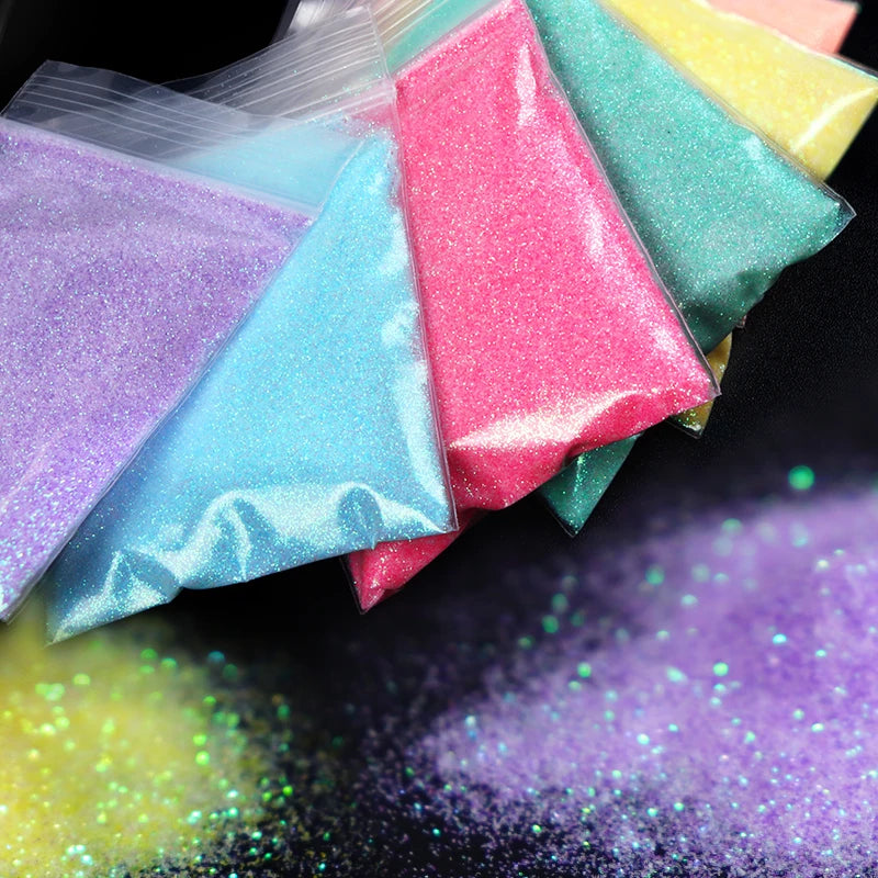 10G Shiny Sugar Powder Epoxy Resin Pigment Iridescent Colored Amazing Sand Resin Sequins Glitter Crafts For Silicone Mold Filler